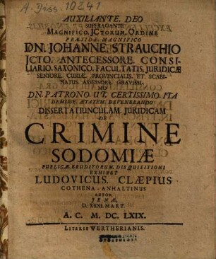 De crimine sodomiae