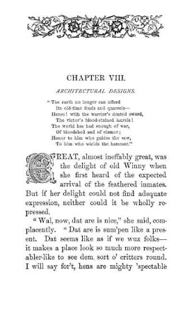 Chapter VIII. Architectural Designs.