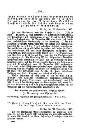 Fortbildungskursus für bereits im Amte befindliche Turnlehrerinnen : [D. Allgemeine Angelegenheiten der Unterrichtsanstalten]