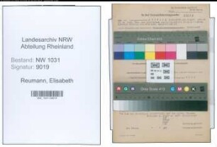 Entnazifizierung Elisabeth Reumann , geb. 27.06.1902 ()