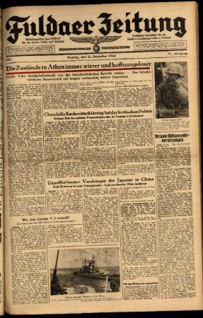 Ausgabe vom Montag, den 11. Dezember 1944.