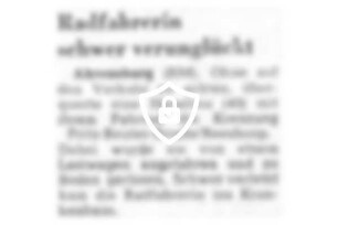 Radfahrerin schwer verunglückt
