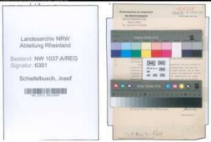 Entnazifizierung Josef Schiefelbusch , geb. 17.07.1904 (Stadtsekretaer)