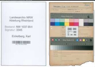 Entnazifizierung Karl Eickelberg , geb. 25.11.1899 (Steinformer)