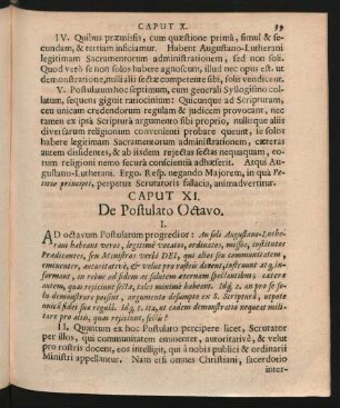 Caput XI. - XVI.