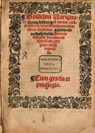 Secreta sublimia ad varios curandos morbos