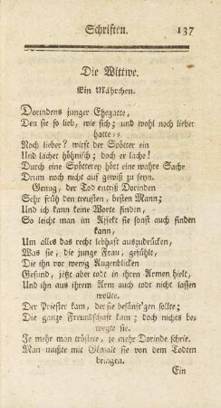 Die Wittwe