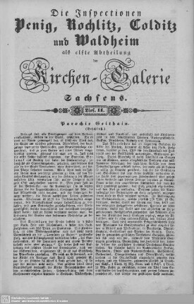 Parochie Geithain (Beschluß), Parochie Wickershain, Geringswalde : 11. Lieferung