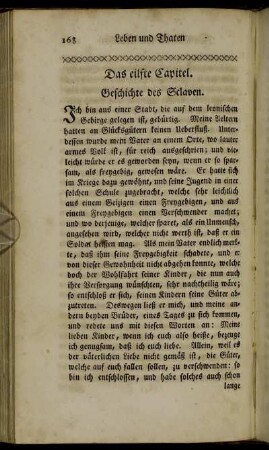 Das eilfte Capitel. Geschichte des Sclaven.