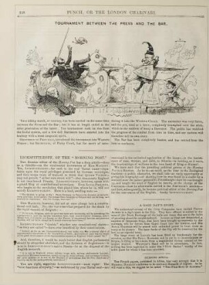 Tournament between the press and the bar