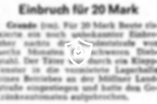 Einbruch für 20 [Name maskiert]