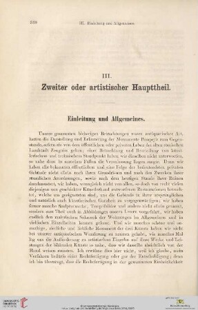 III. Zweiter oder artistischer Teil