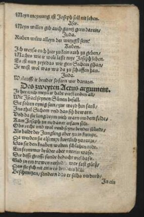 Des zweyten Actus argument.