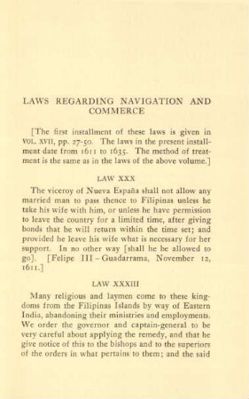 Laws regarding navigation and commerce
