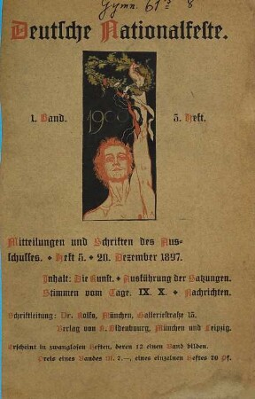Deutsche Nationalfeste : Mitteilungen und Schriften des Ausschusses, 5