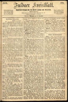 Ausgabe vom Mittwoch, den 10. Dezember 1873.
