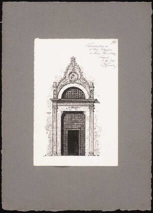 Reiseskizzen aus Pompeji, Neapel und Rom: Neapel: S. Domenico Maggiore (Ansicht Nebeneingang)