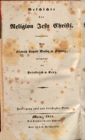 Geschichte der Religion Jesu Christi, 45 = Forts. Bd.32