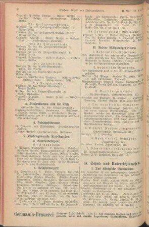 B. Schul- und Unterrichtswesen.