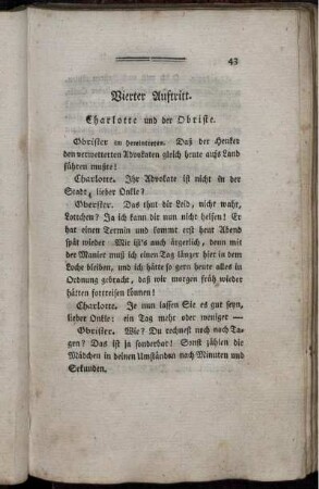 Vierter Auftritt. Charlotte und der Obriste.