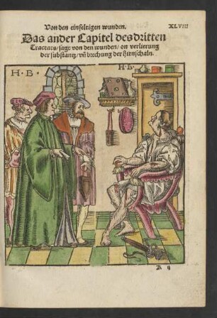 Das ander Capitel des dritten Tractats/ sagt von den wunden/ on verlierung der substanz/ und brechung der hirnschaln.