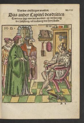 Das ander Capitel des dritten Tractats/ sagt von den wunden/ on verlierung der substanz/ und brechung der hirnschaln.