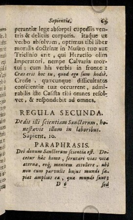69-86, Regula Secunda.
