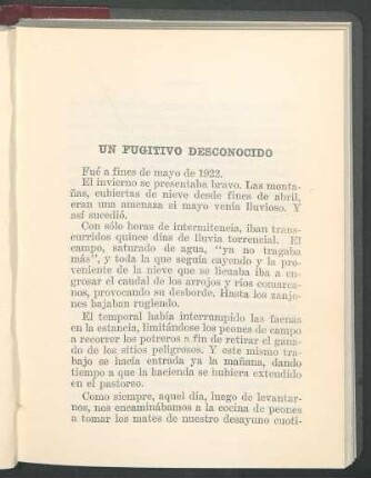 Un fugitivo desconocido