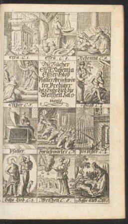 Die Bücher Esra, Nehemia, Esther, Hiob, Psalter, Sprüchwörter, Prediger, das Hohe Lied die Weisheit Salomonis