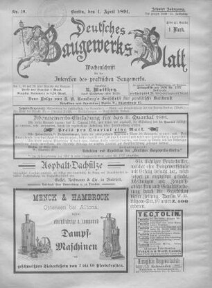 51. Jahrgang, Nr. 10.