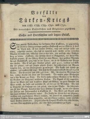 Sechs und Dreyßigstes und letztes Stück