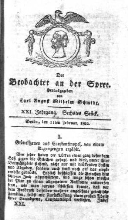 6. Stueck, 11. Februar 1822