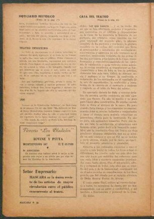 Noticiario histórico : (Viene de la pág. 17)