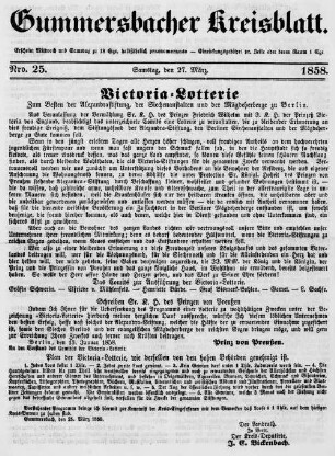 Gummersbacher Kreisblatt. 1851-1869