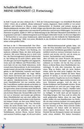 Meine Lebenszeit (2. Fortsetzung).