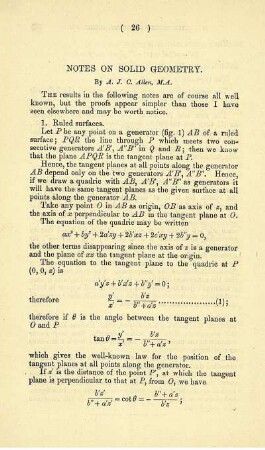 Notes on solid geometry.