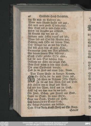 Das Vater Unser in kurtzen Reimen.