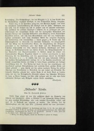 "Bildende" Künste