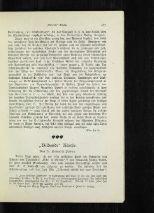 "Bildende" Künste