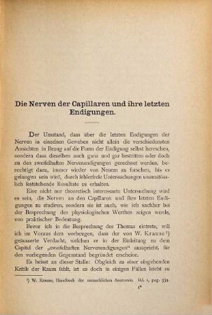 Die Nerven der Capillaren und ihre letzten Endigungen : Inaug. Diss.