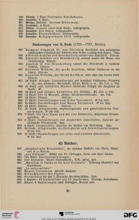 d) Bücher (Nr. 677-706)