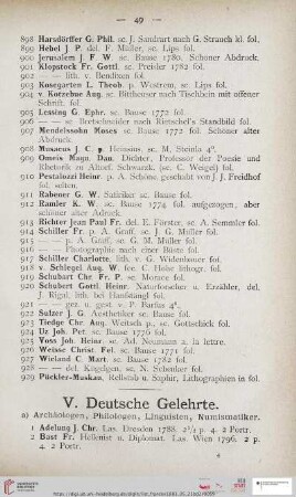V. Deutsche Gelehrte (Nr. 1 - 520)
