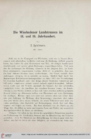 30: Die Wiesbadener Landstrassen im 18. und 19. Jahrhundert