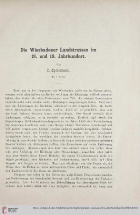 30: Die Wiesbadener Landstrassen im 18. und 19. Jahrhundert