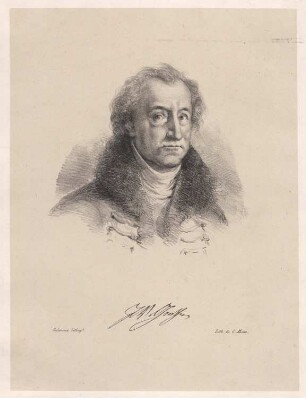 Porträt Johann Wolfgang von Goethes. Frontispiz der illustrierten Faust-Ausgabe