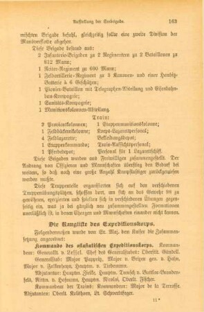 Die Rangliste des Expeditionskorps