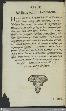 Ad Benevolum Lectorem