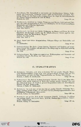 II. Stangenwaffen (Nr. 13-19)