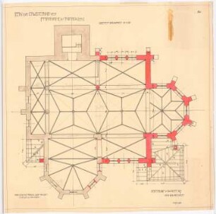 Erweiterung der Remaklus-Kirche, Thommen: Oberer Grundriss 1:50