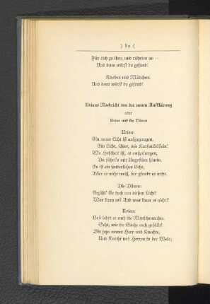 Urians Nachricht von der neuen Aufklärung.